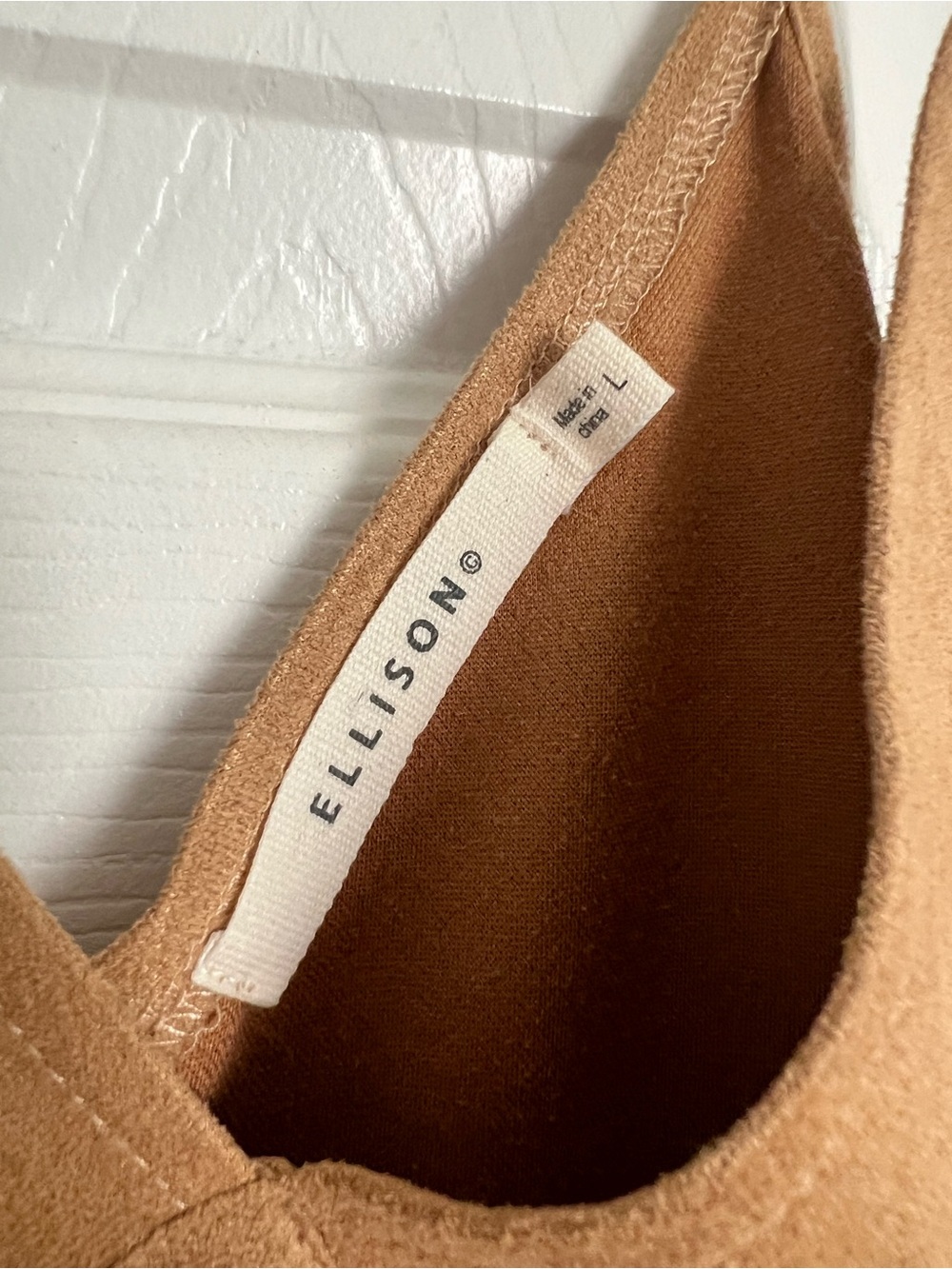 Ellison Tan Suede-Effect Maxi Slip Dress
